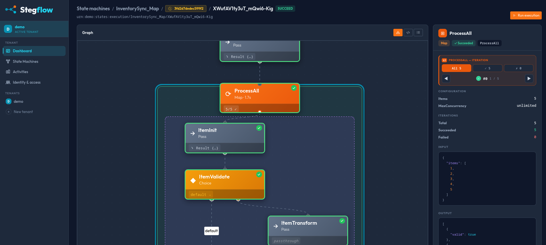 Stegflow web console